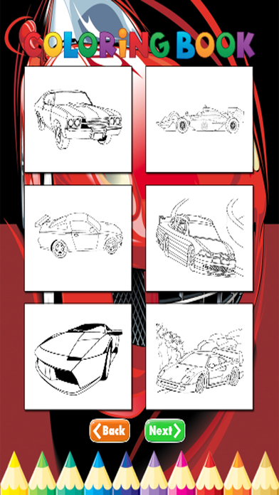 Race Cars Coloring Book - Activities for Kid screenshot 4