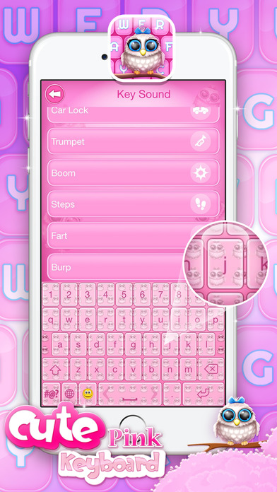 Cute Pink Keyboard: Enjoy Your New Fantastic Theme screenshot 3