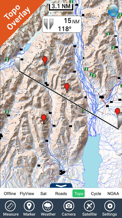 Aoraki / Mount Cook NP  GPS map Navigator screenshot 3