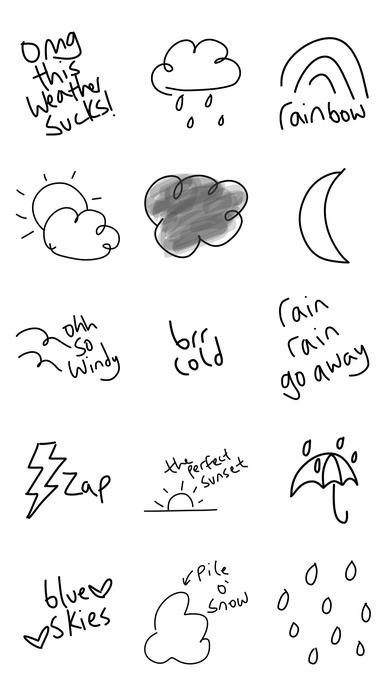 Weather stickers for iMessage - funny photo emoji screenshot 2
