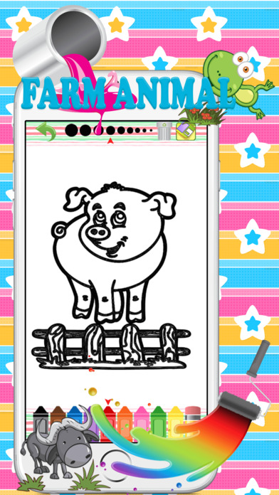 Farm animal pait : coloring pages for girls & boys screenshot 3