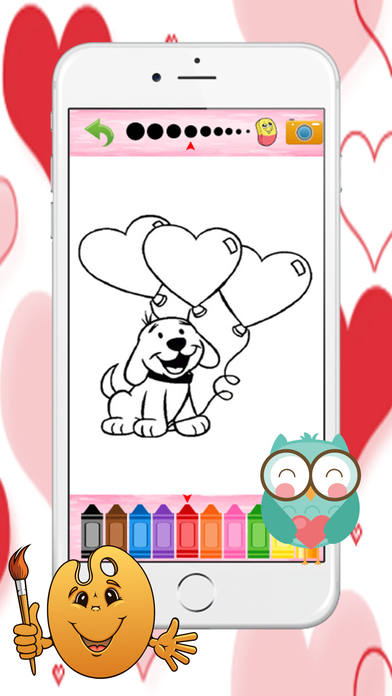 Kids Coloring Book with valentine days screenshot 2