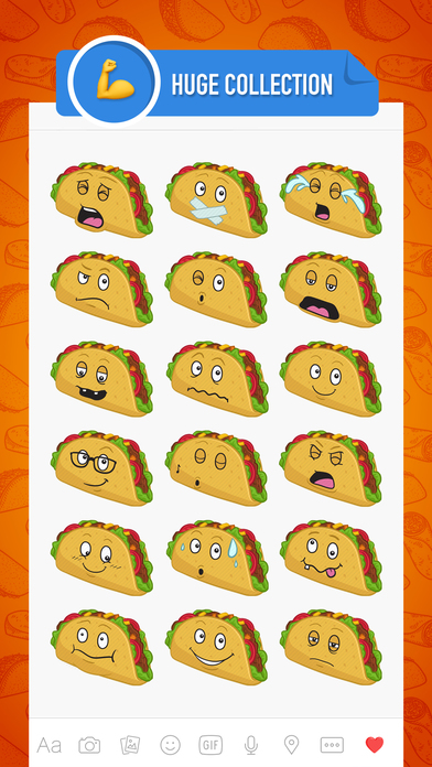 TacoMoji - taco emoji & stickers for restaurant screenshot 2