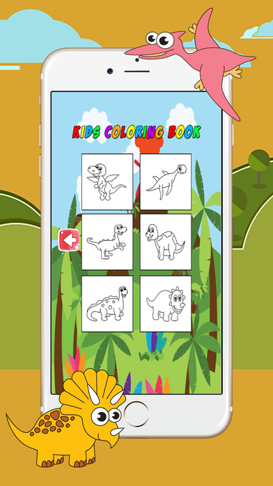 Coloring Book for Dinosaur Cartoon Painting Games screenshot 3