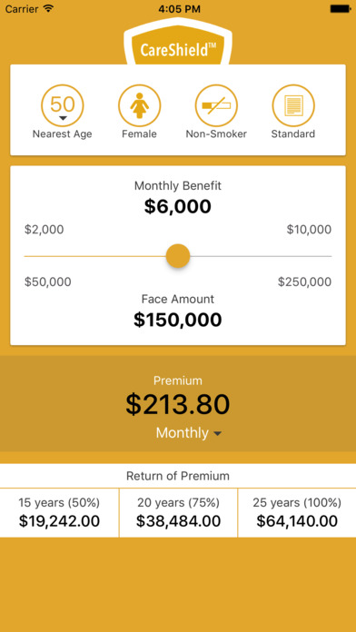 CareShield Premium Calculator screenshot 2
