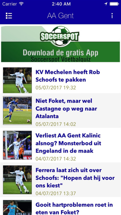 Voetbalnieuws - Gent screenshot 3