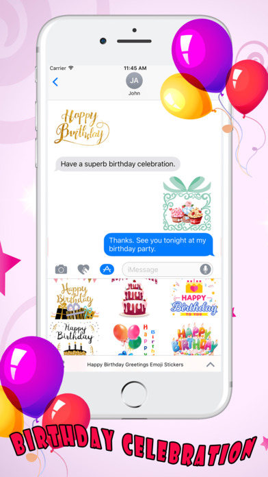 Wish Happy Bday Emoji Stickers screenshot 3
