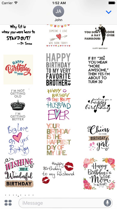 Happy Birthday Wishes Quotes Sticker Pack screenshot 3