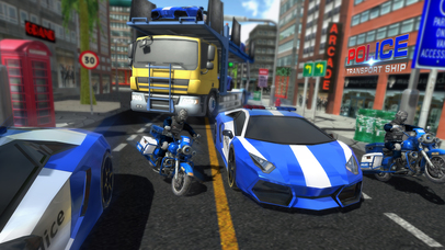 Police Car Transport Ship Game screenshot 2