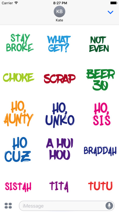 Hawaii Slang Sticker Pack 5 screenshot 2