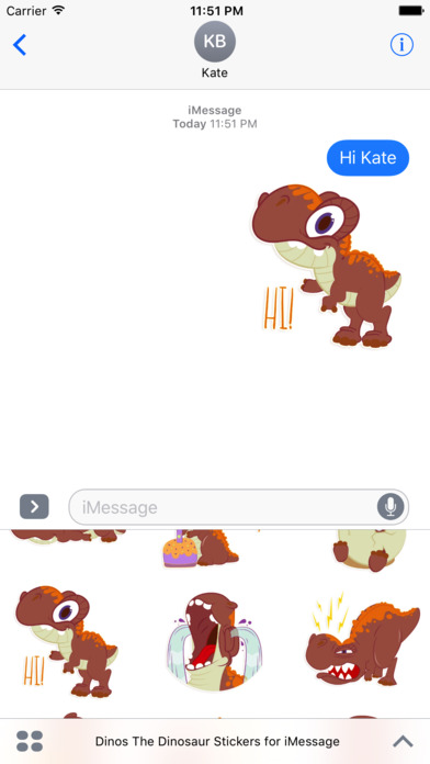 Dinos The Dinosaur Stickers for iMessage screenshot 3