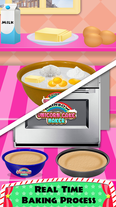 DIY Unicorn Rainbow Cake Cooking! Sweet Dessert screenshot 3