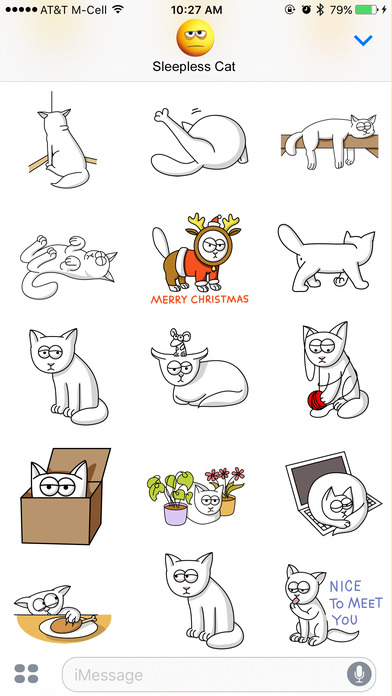 Sleepless Cat Stickers screenshot 4