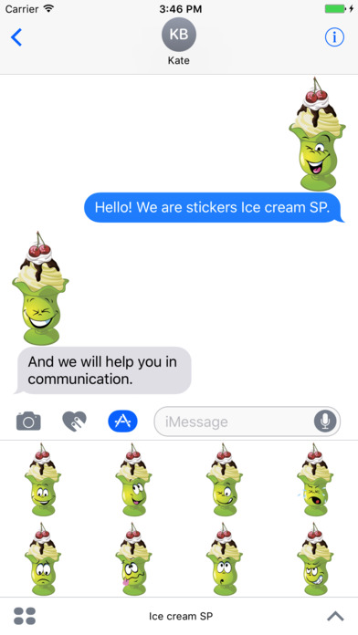 Ice cream SP emoji stickers screenshot 4