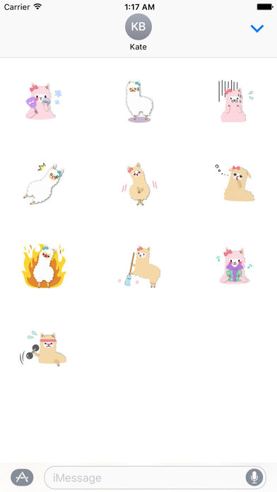 Adorable Alpaca Emoji Sticker screenshot 3