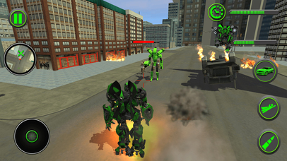 Flying Robot Car Transform War screenshot 4