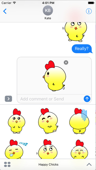 Happy Chicks - Chicken Emoji Sticker Pro screenshot 3