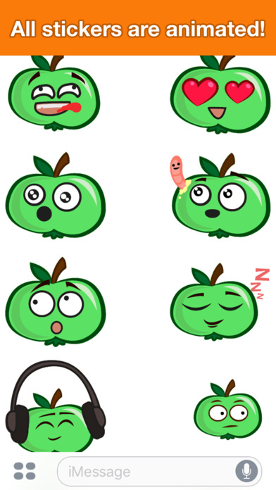 Apple animated - Cute stickers screenshot 3