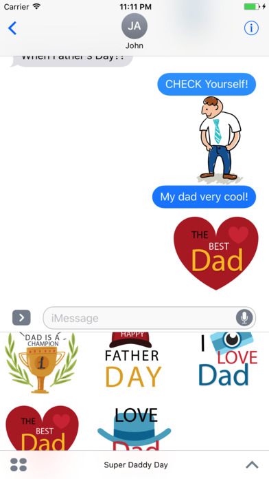 Super Daddy Day-Happy Fathers Day Emoji screenshot 3