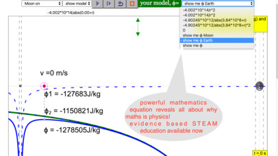Earth Moon Escape Velocity Lab Pro screenshot 4