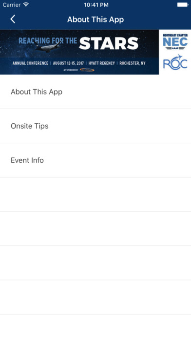 NEC/AAAE Events App screenshot 3