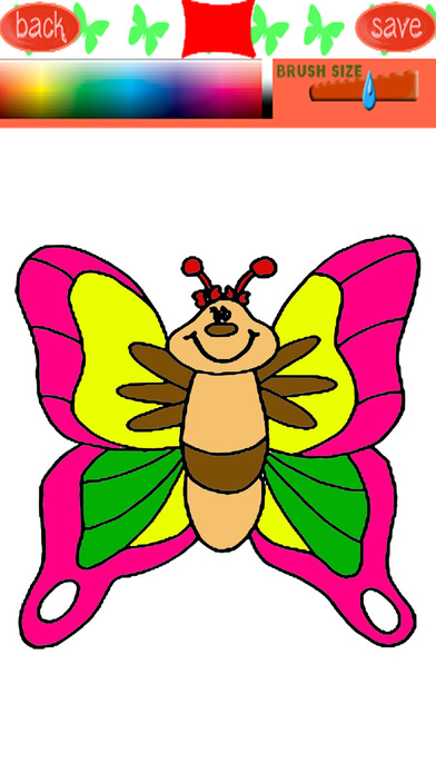 Draw Butterfly And Coloring Book Games Education screenshot 2