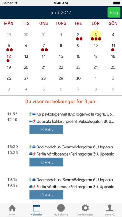 Mina resor Uppsala kommun screenshot 4