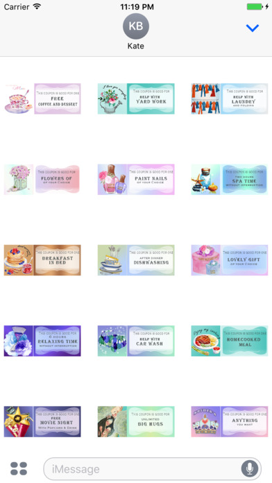 Love Coupon For Happy Mother's Day Stickers screenshot 2