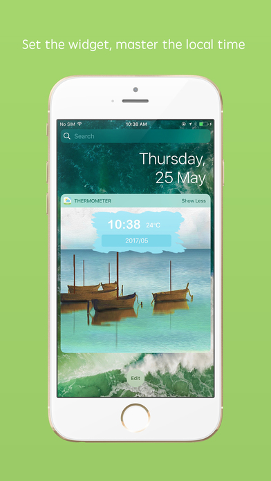 Thermometer Pro - Weather Widget with clock screenshot 2