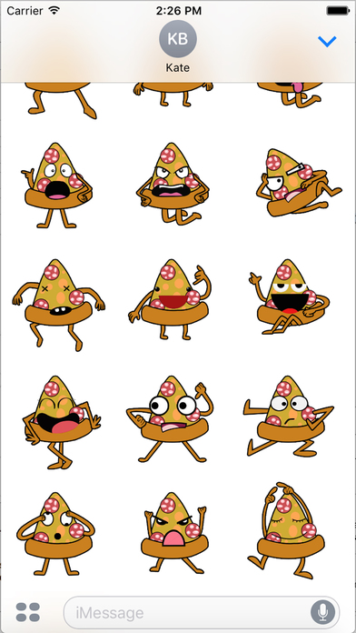 Cheesy Pizza Emoji & Stickers for Imessage screenshot 4