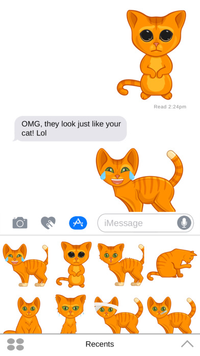 GingerMoji - Ginger Tabby Cat Emoji & Stickers screenshot 2