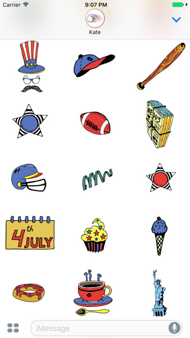 Happy 4th of July Stickers for Day celebration! screenshot 3