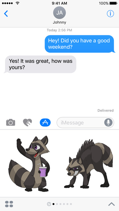 Mad Raccoons Stickers for iMessage screenshot 3