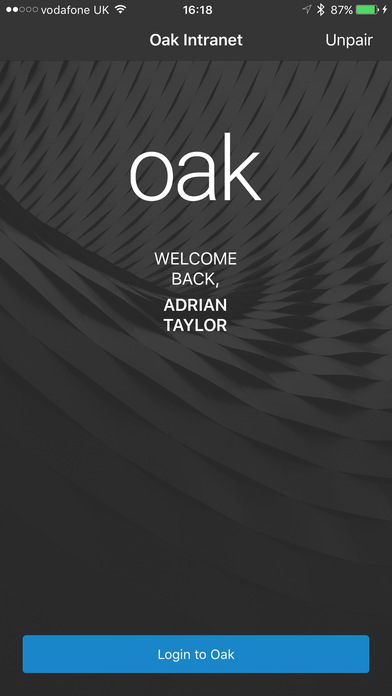 Oak Intranet screenshot 2
