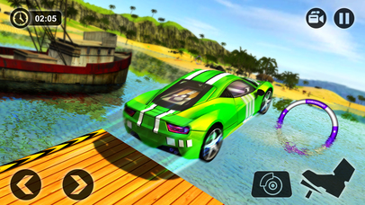 Floating Water Car Driving - Beach Surfing Racing screenshot 4