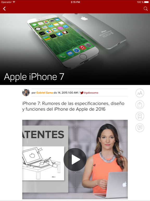 Captura de pantalla del iPad 2