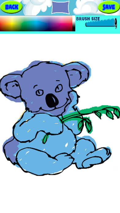 Animal Drawing Games Coloring Book Koala Bear screenshot 3
