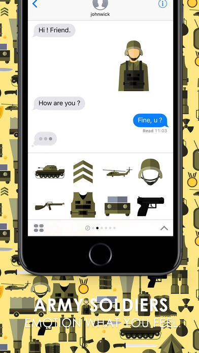 Army Soldiers Stickers for iMessage screenshot 2