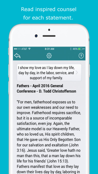 LDS Fathers - Self Evaluation Tool screenshot 3