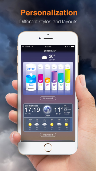 Weather Widgets - Fancy styles weather forecast screenshot 2