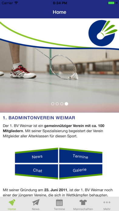 1. Badmintonverein Weimar screenshot 2