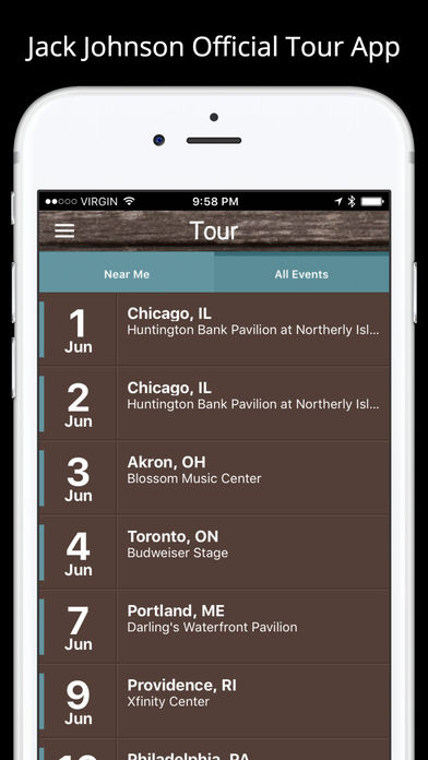 Jack Johnson Official Tour App screenshot 2
