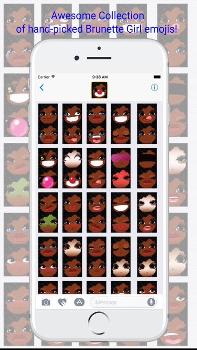 Brunette Girl Emojis Keyboard screenshot 3