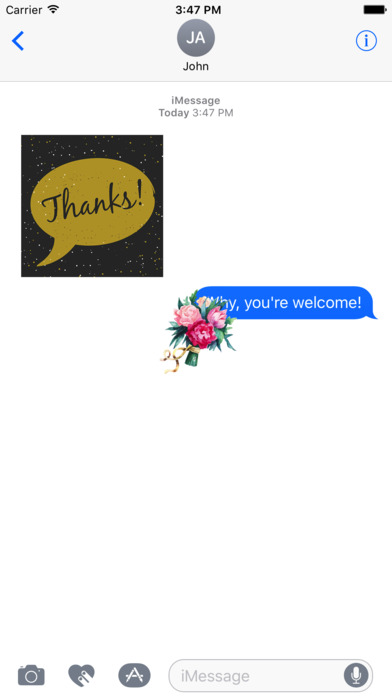 Thank You From the Heart Flowers & Drinks Stickers screenshot 4