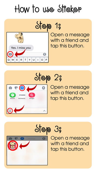PuPpy Kika - Emoticons Sticker for iMessage screenshot 2