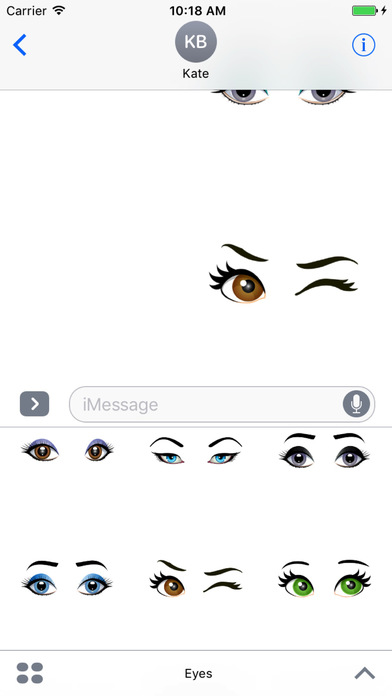 Eyes Stickers for iMessage screenshot 2