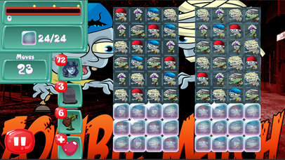 Zombie Three Match Mania screenshot 2