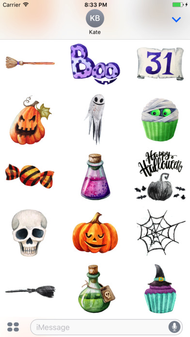Watercolor Halloween Stickers screenshot 3