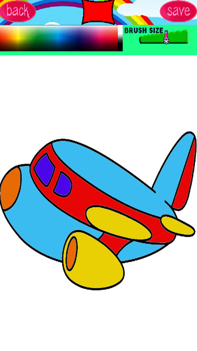 Airplane Drawing Games Coloring Book screenshot 3