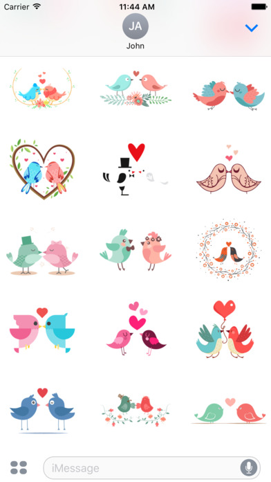 Love Couple Birds Sticker screenshot 4